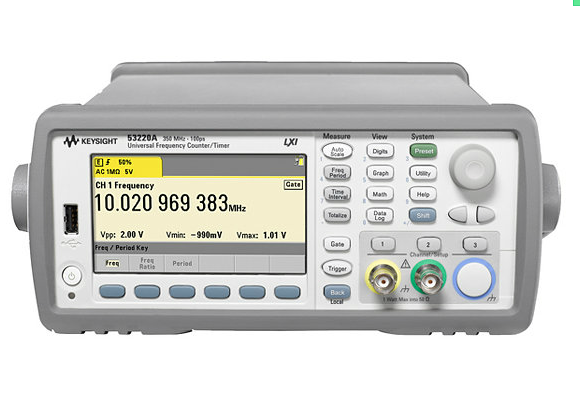 安捷倫Agilent 53220A 350 MHz 通用頻率計數器計時器，12 位秒，100 ps